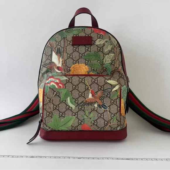 Gucci Other - Gucci Beige and Red Floral Backpack for Men
